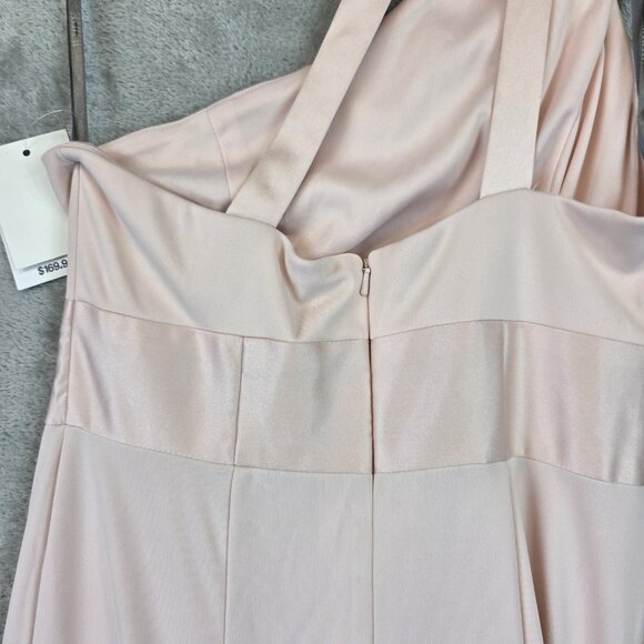 White by Vera Wang Gown Womens 4 Blush One Shoulder Formal Maxi Dress VW360513 - Picture 9 of 13